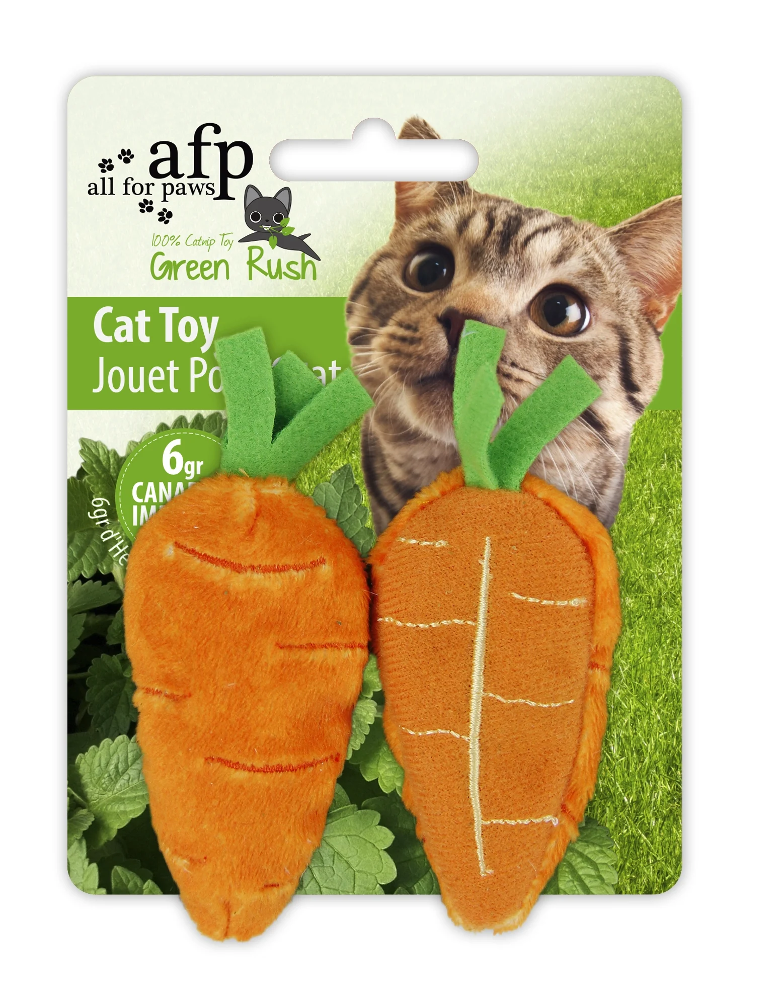 Jouet pour chat avec 6 g d’herbe à chat, assortiment – AFP Green Rush - All Natural – Image 2