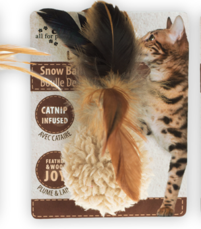 Jouet pour chat avec cataire – AFP Lambswool Snow Ball
