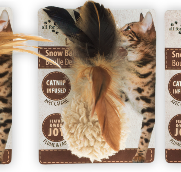 Jouet pour chat avec cataire – AFP Lambswool Snow Ball