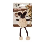 Souris jouet avec herbe à chat et plastique qui crépite, 16 cm – AFP Lambswool Mouse Dangler – Image 5
