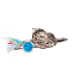 Balle rotative pour chat avec plumes et rubans – AFP Modern Cat Dizzy Spinner – Image 3