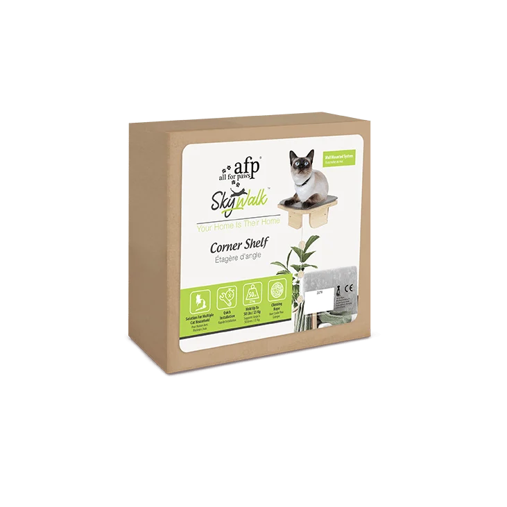 Plateforme d’angle murale pour chat, 26 x 26 x 12 cm – AFP Skywalk - Corner Platform – Image 3