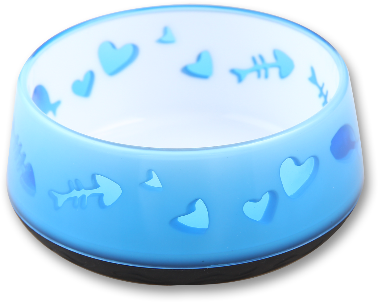 Voerbak en Drinkbak voor Katten met Rubberen Onderzijde, Ø 10 cm, Blauw – AFP Modern Cat - Cat Love Bowl Gamelle pour chat pour la nourriture et l’eau avec dessous en caoutchouc, Ø 10 cm, bleu – AFP Modern Cat - Cat Love Bowl