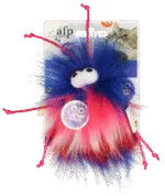 Balle pour chat avec ficelles et herbe à chat, rouge, 8 x 5,5 x 3 cm – AFP Furry Ball - Fluffer