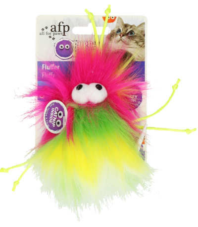 Balle pour chat avec ficelles et cataire, 8 x 5,5 x 3 cm – AFP Furry Ball - Fluffer