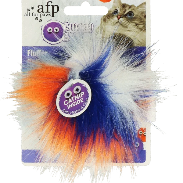 Balle pour chat avec herbe à chat, Ø 5 cm, orange – AFP Furry Ball - Fluffy Ball