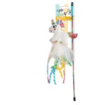 Canne à pêche pour chat avec licorne et herbe à chat – AFP Catoon Unicorn Wand