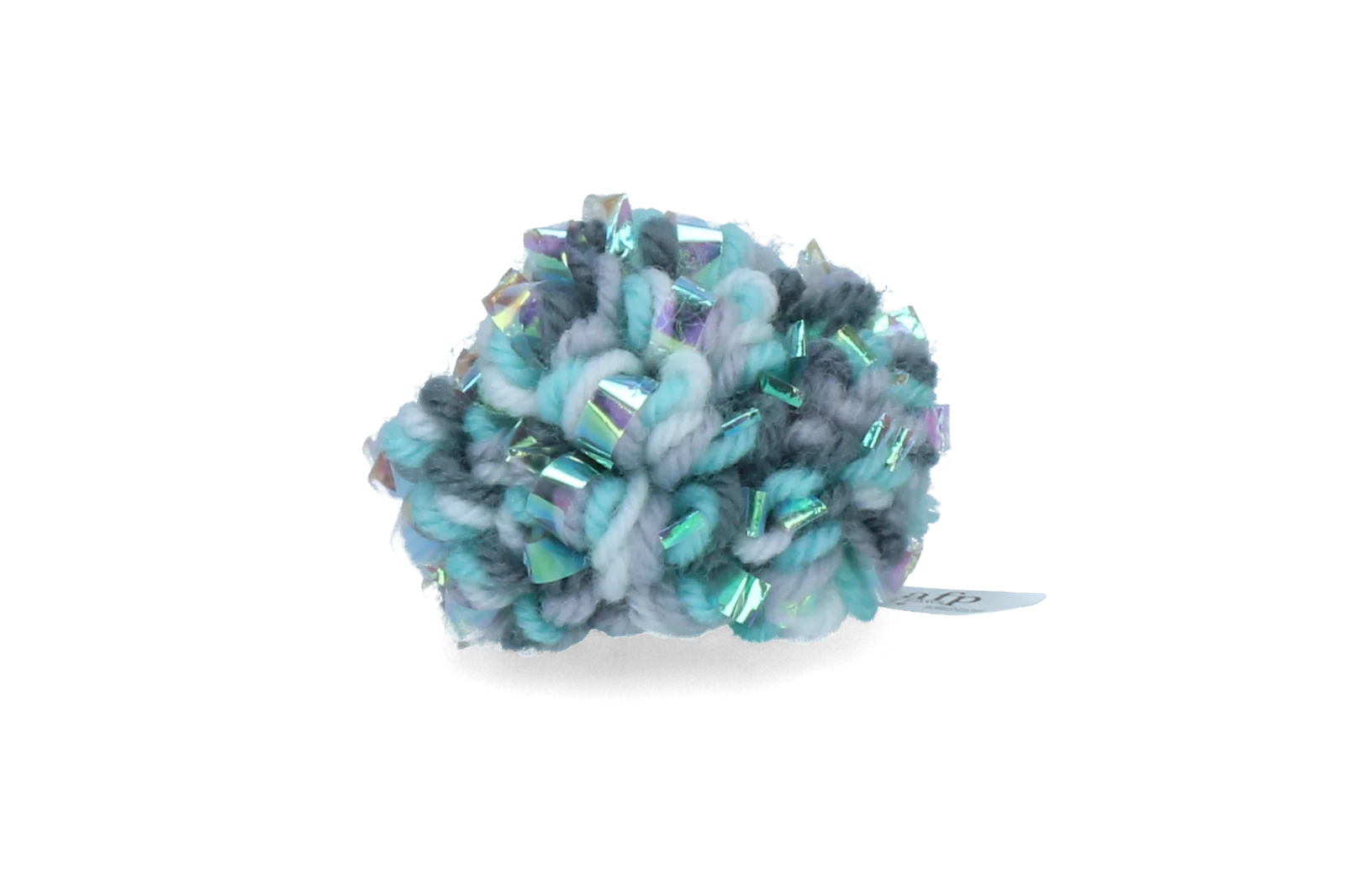 AFPK029052.png Balle pour chat en fil avec herbe à chat et bruit de froissement, 7 x 7 x 7 cm – AFP Knotty Habit - Yarn Crinkly Ball – Image 1