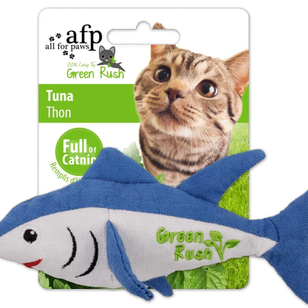 Poisson jouet pour chat avec herbe à chat canadienne, 16 cm – AFP Green Rush - Cuddler