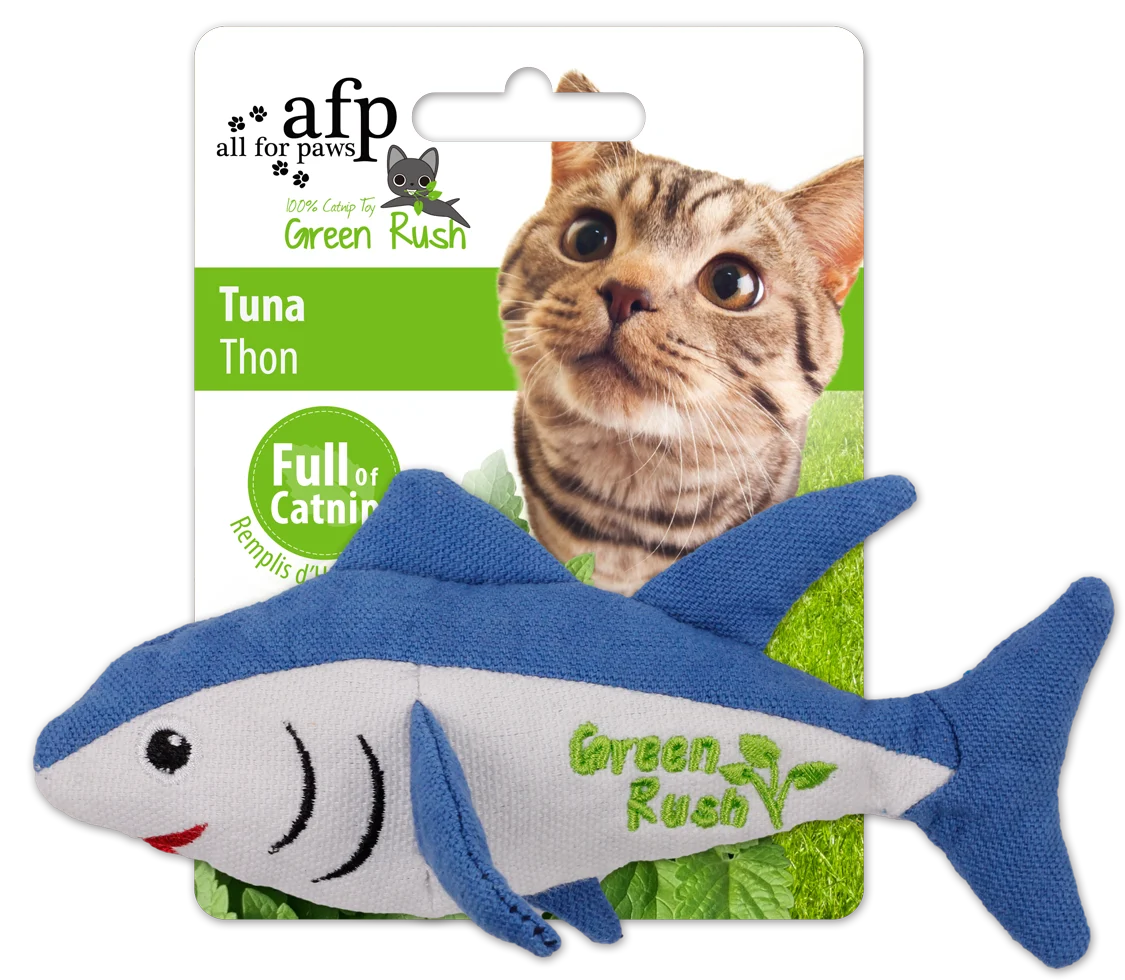 Poisson jouet pour chat avec herbe à chat canadienne, 16 cm – AFP Green Rush - Cuddler – Image 1