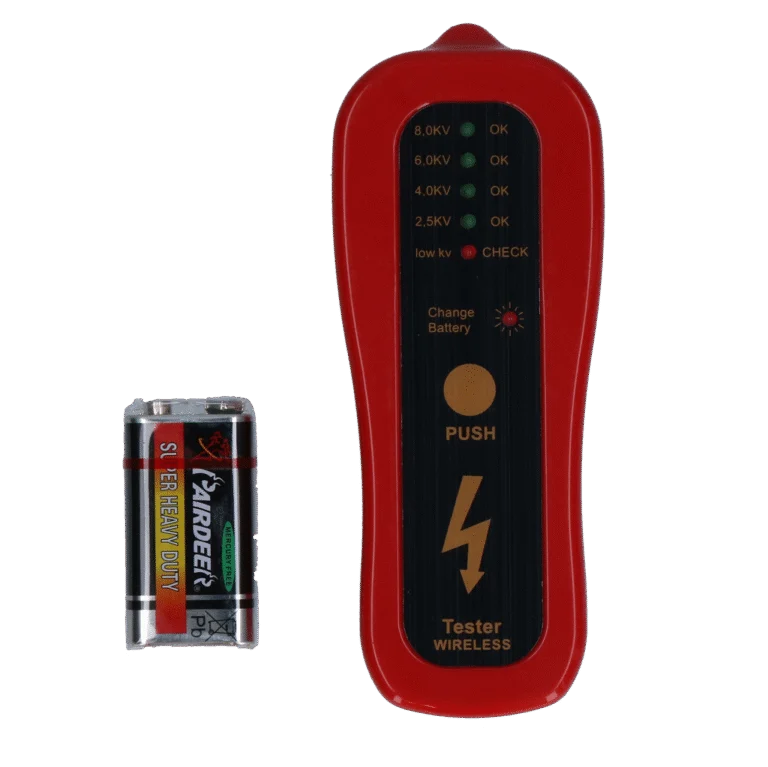 Testeur de clôture électrique à 4 niveaux LED, sans piquet de terre – Gobel