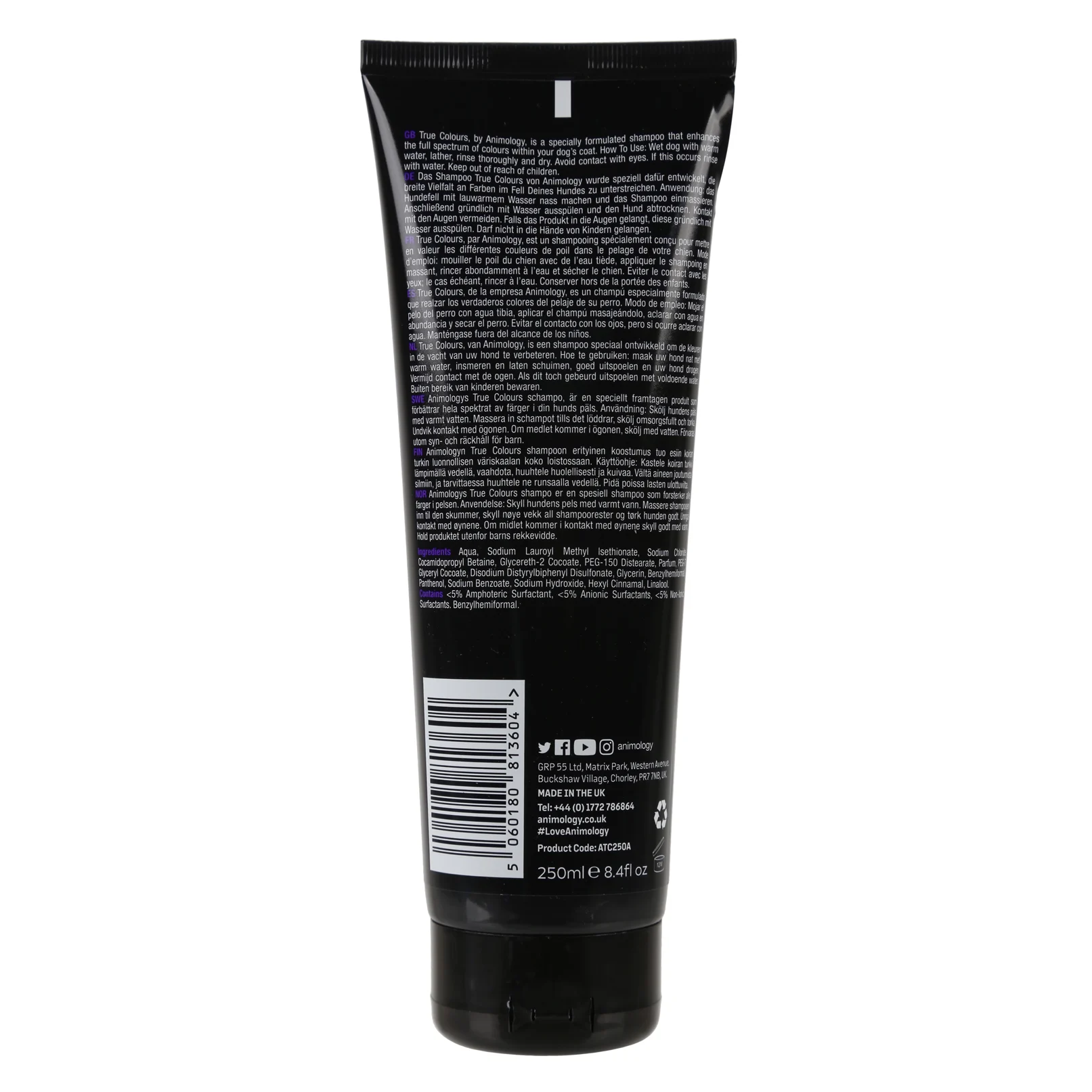 Shampooing pour chien rehausseur de couleur, 250 ml – Animology True Colours – Image 2