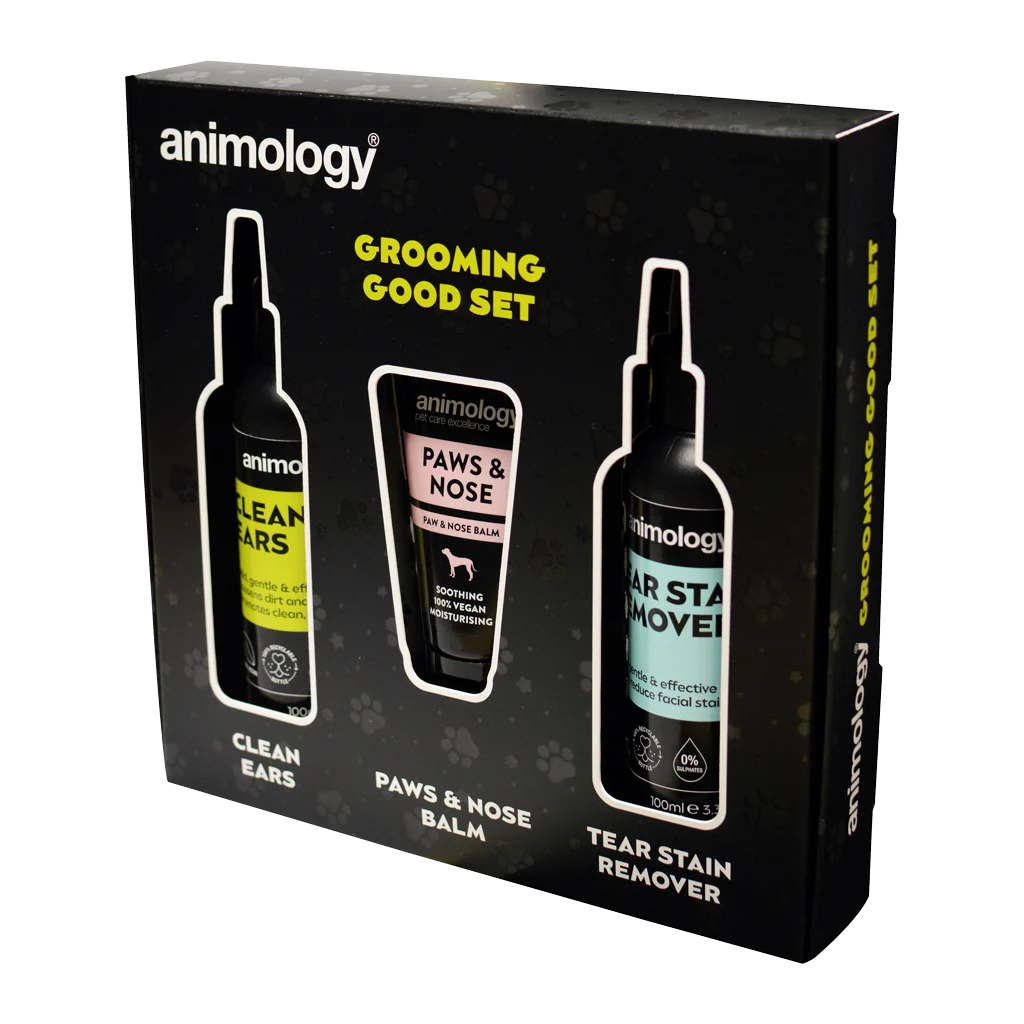 Coffret de soins pour les oreilles, les yeux, les coussinets et la truffe du chien, 3 produits – Animology Grooming Good Set – Image 2