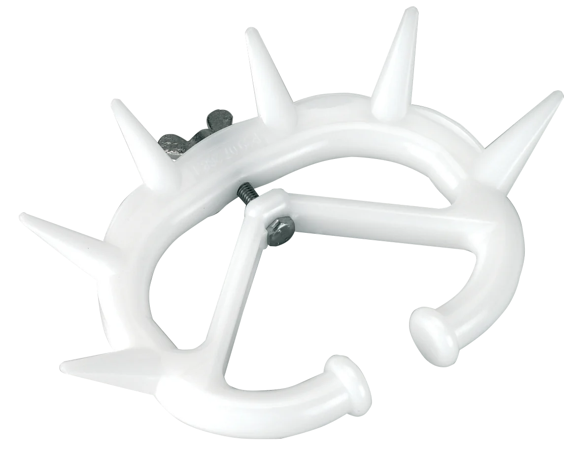 Bague anti tétée pour veaux avec vis réglable, S, blanc – Excellent – Image 1
