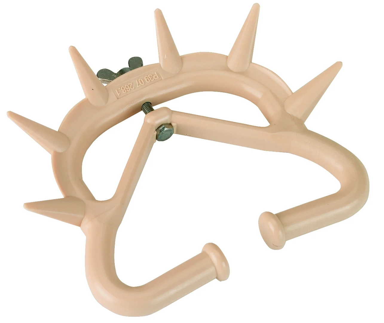 Anneau anti-tétée pour veaux à vis réglable, L, beige – Excellent – Image 1
