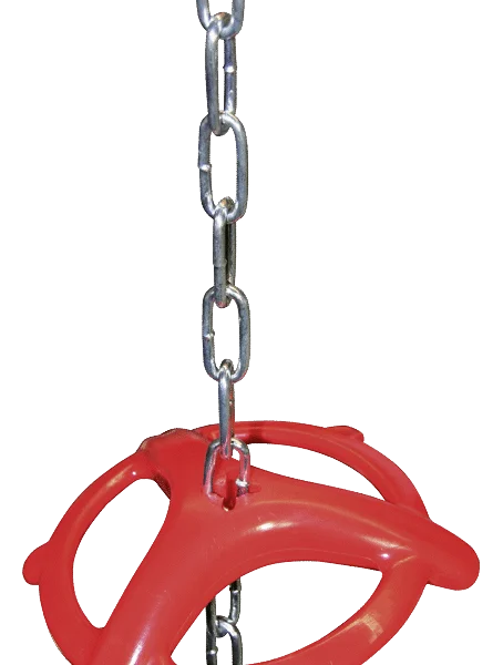 Anneau anti morsure pour porcs avec chaîne de suspension, 18 cm