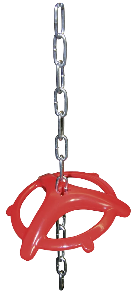 Anneau anti morsure pour porcs avec chaîne de suspension, 18 cm
