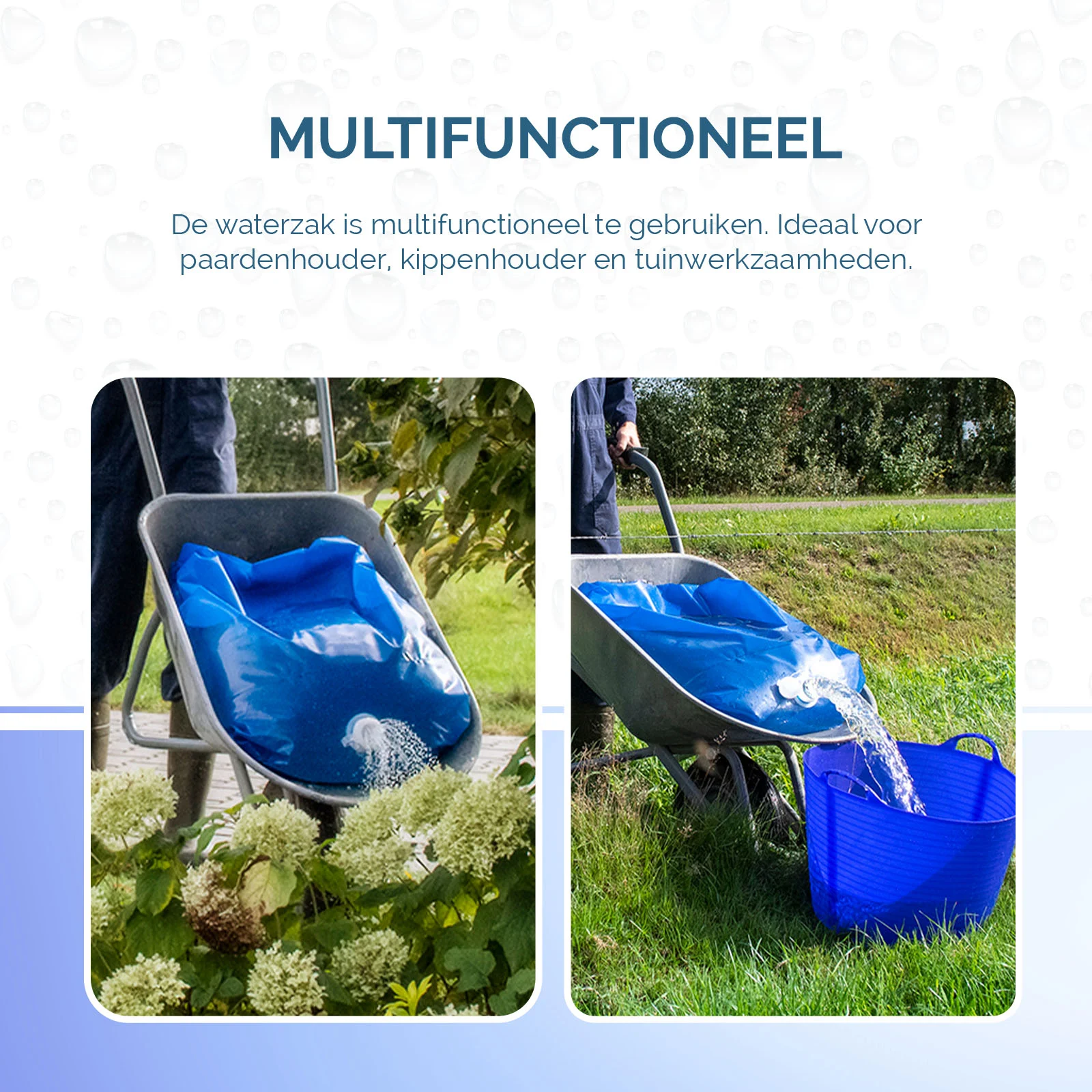 Réservoir d’eau pliable pour le transport de l’eau, 80 l – Hofman Animal Care AquaTrans – Image 6