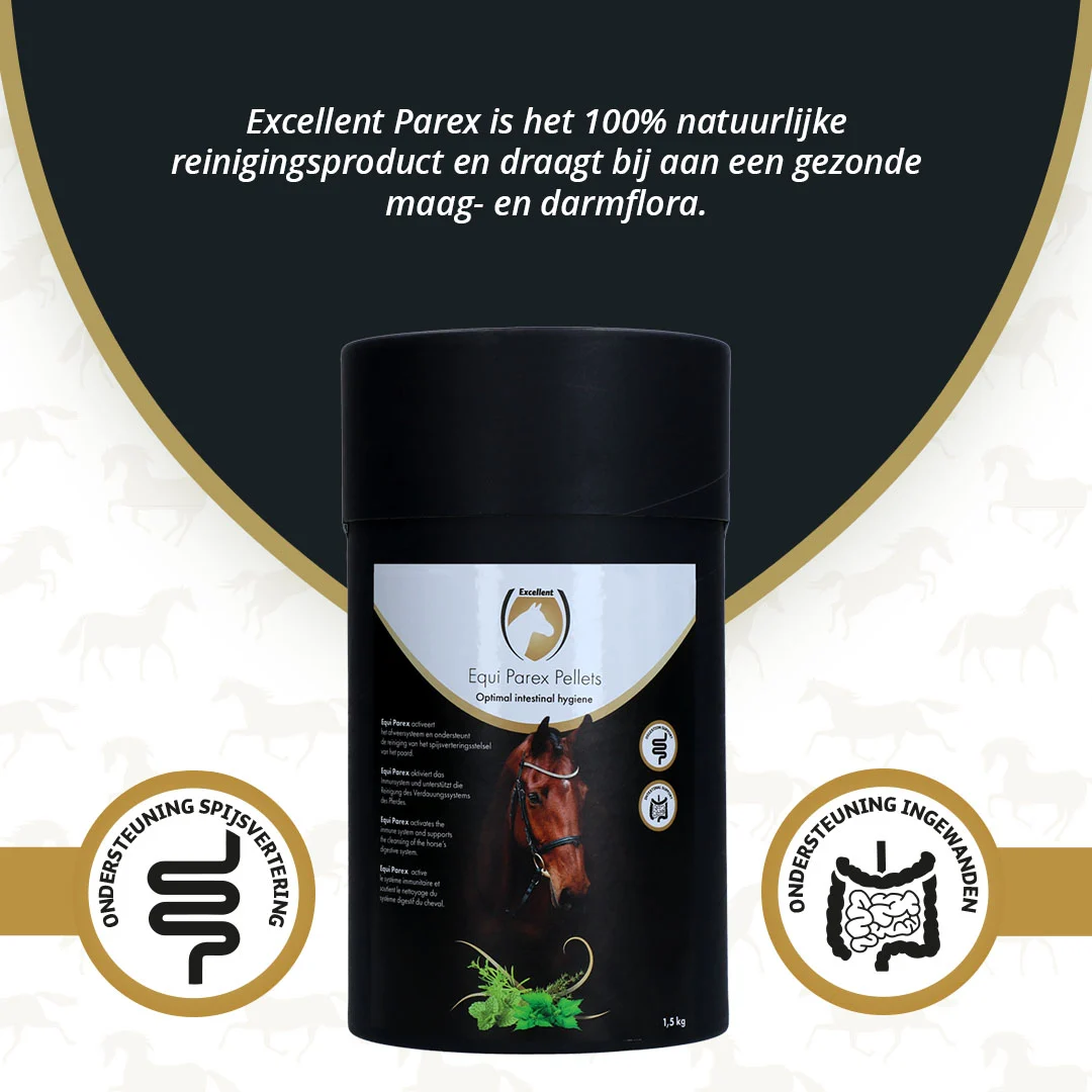 Complément à base de plantes pour chevaux à l’ail et à la menthe, 1,5 kg – Excellent Horse Parex – Image 2