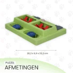 Puzzle pour chien avec pieds antidérapants, pour croquettes et friandises – Eat Slow Live Longer Puzzle Squared – Image 4
