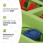 Puzzle pour chien avec pieds antidérapants, pour croquettes et friandises – Eat Slow Live Longer Puzzle Squared – Image 5