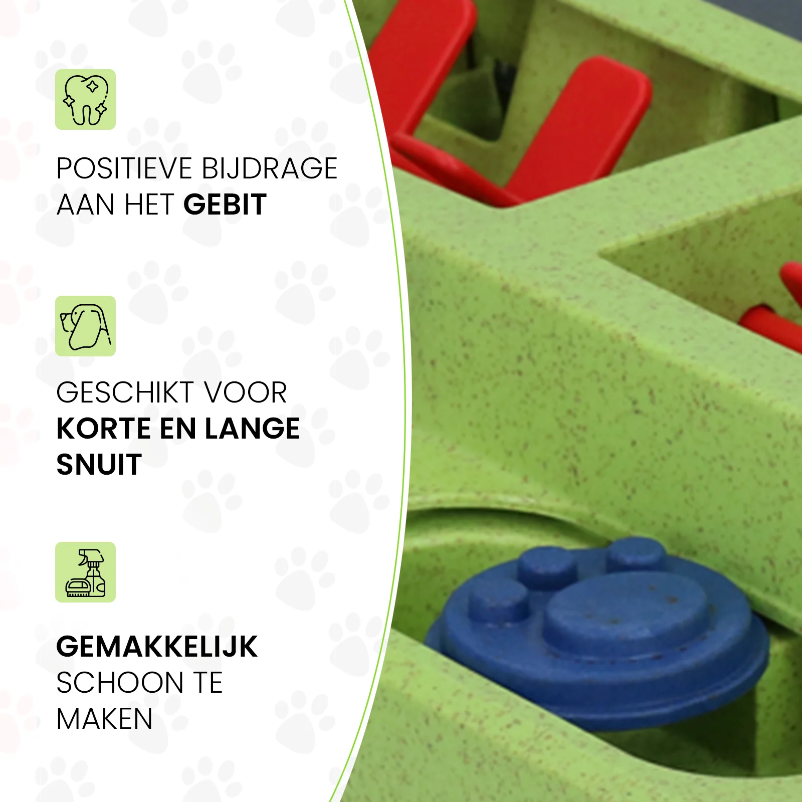 Puzzle pour chien avec pieds antidérapants, pour croquettes et friandises – Eat Slow Live Longer Puzzle Squared – Image 5