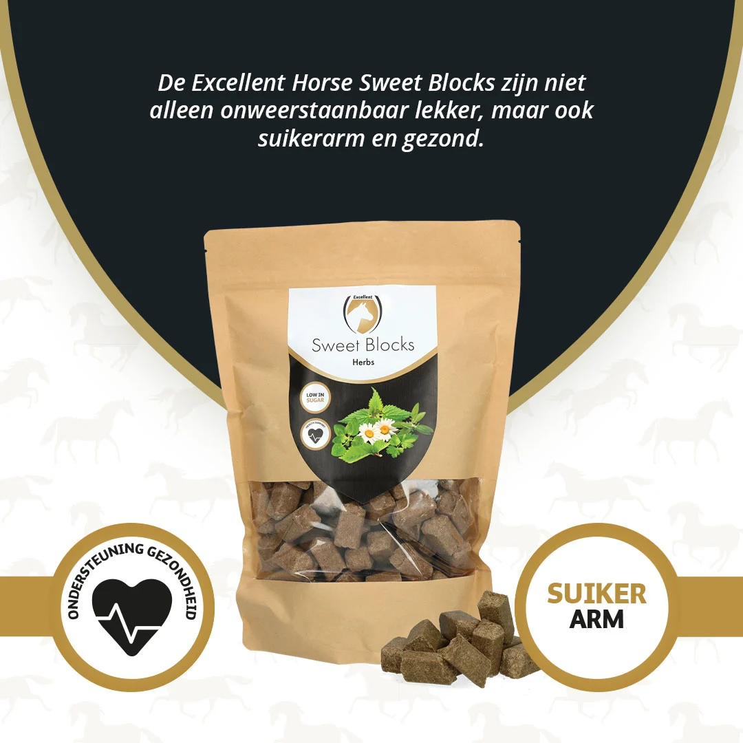 Friandises pour chevaux aux herbes, 1 kg – Excellent Horse Sweet Blocks Herbs – Image 2