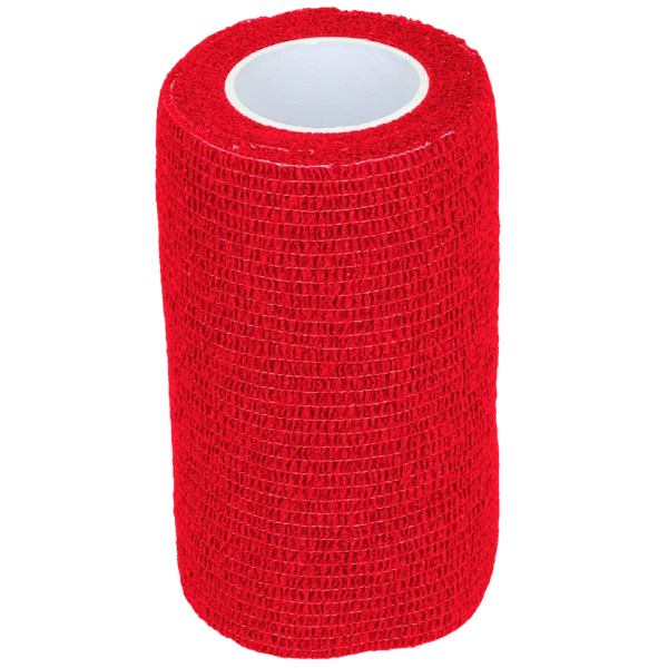 Bande cohésive pour membres et sabots, 10 cm, rouge – Excellent Bandage Animal Profi