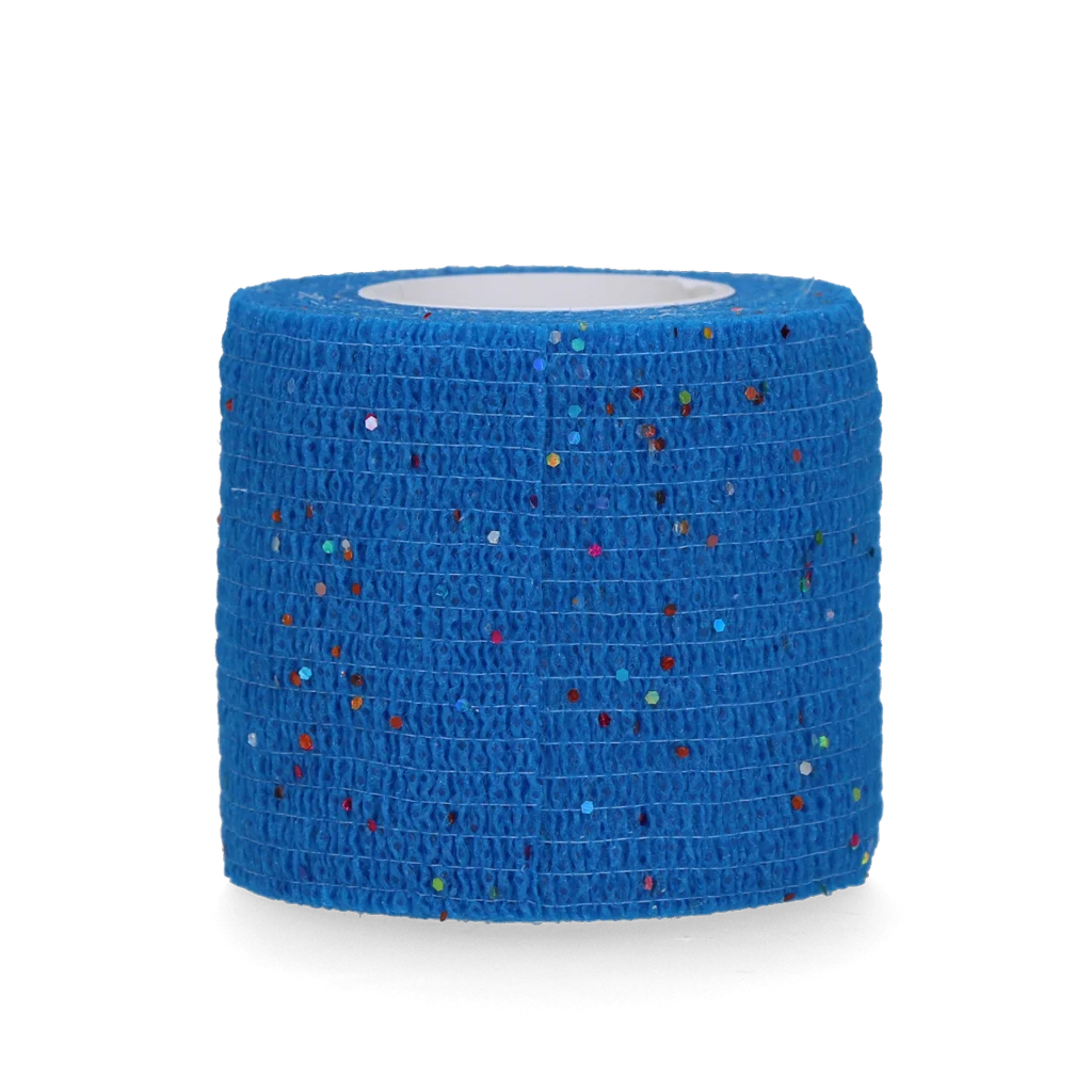 Bande autocollante à paillettes, 5 cm, bleue – Excellent Animal Glitter Bandage Profi – Image 1