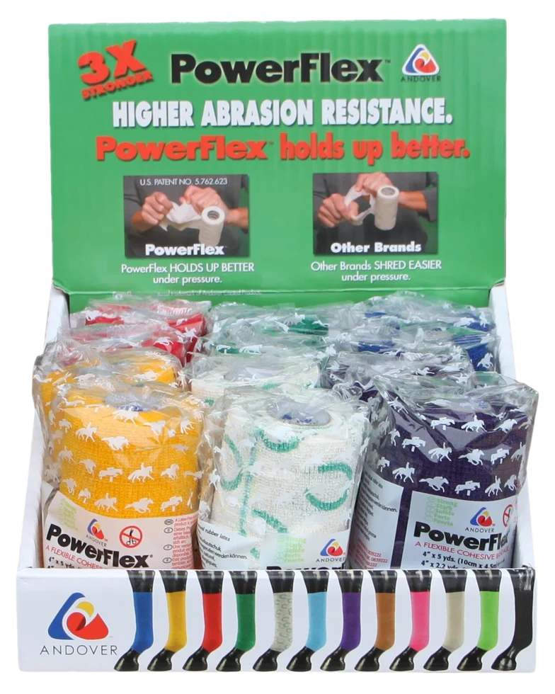 Bandage pour chevaux, bleu, largeur 10 cm et longueur 4,5 m – Andover Healthcare PowerFlex – Image 2