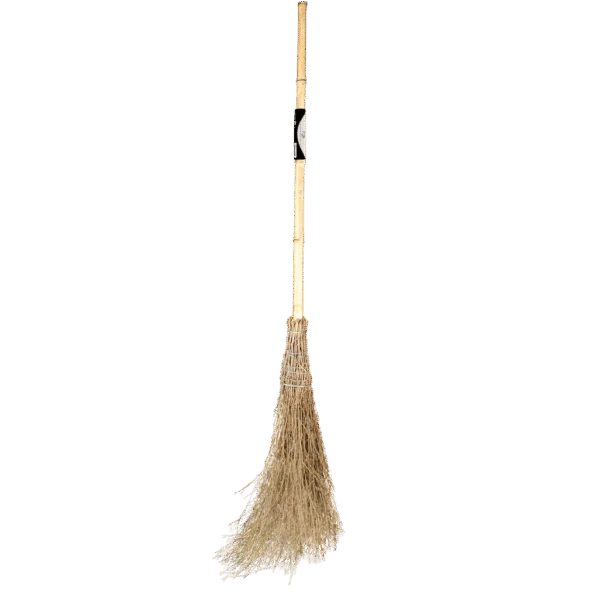 Balai de cour avec manche en bambou et branches de bouleau, 180 cm – Excellent Horse Bamboo Rijsbezem