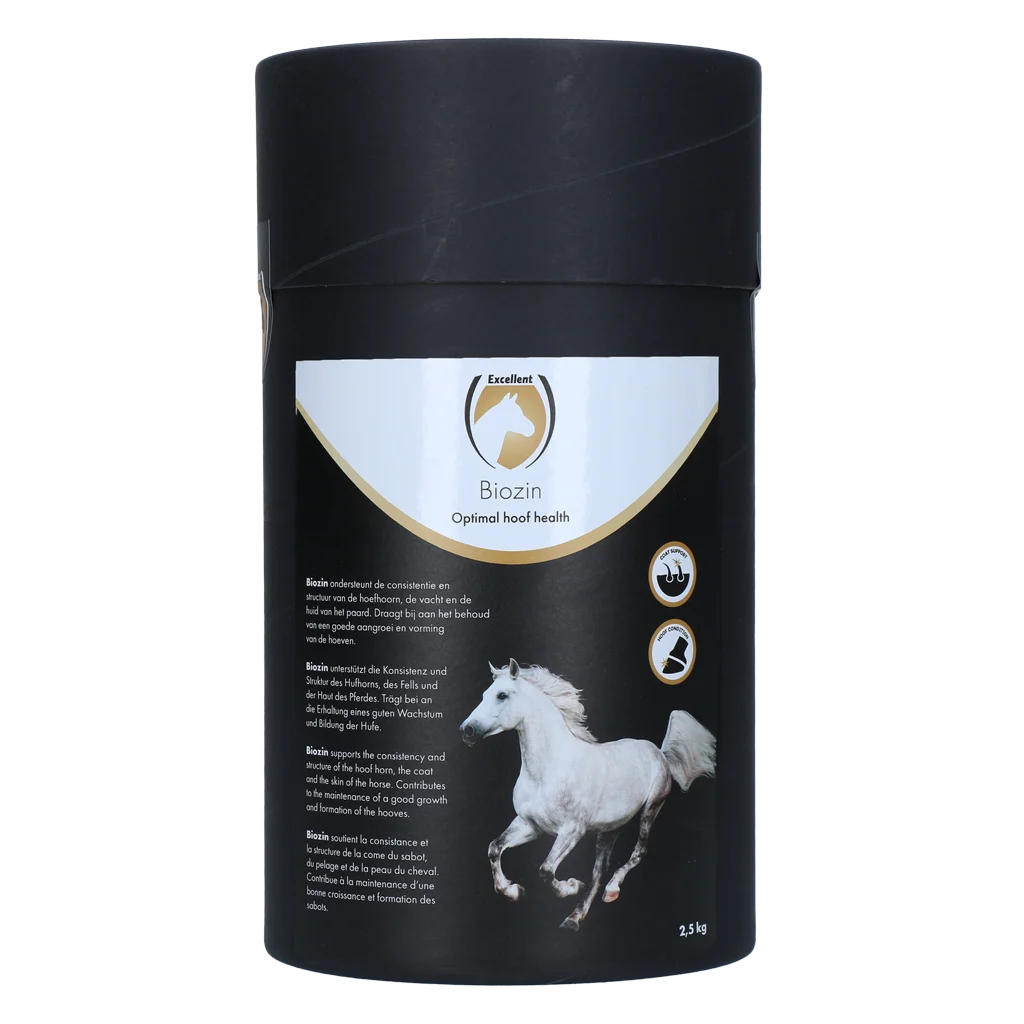 Complément alimentaire à la biotine pour les sabots des chevaux, goût pomme, 2,5 kg – Excellent Horse Biozin – Image 1