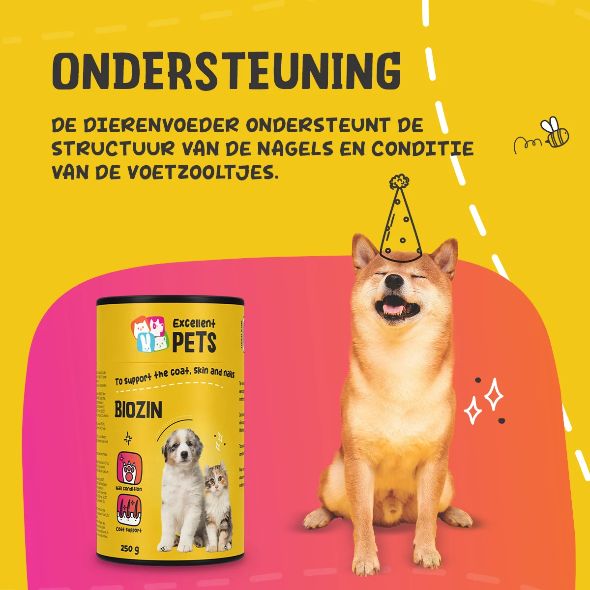 Complément pour le pelage des chiens et des chats à la biotine, 250 g – Excellent Pets Biozin – Image 5