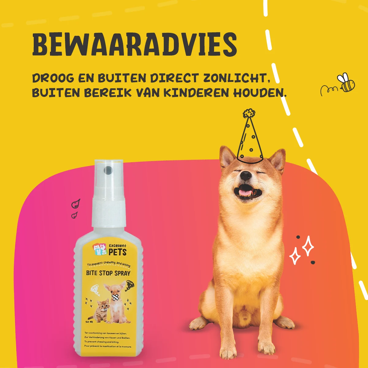 Spray anti mordillement pour chiens et chats au goût amer, 50 ml – Excellent Pets Bite Stop Spray – Image 6
