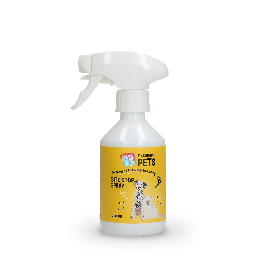 Spray anti mordillement pour chiens et chats à la substance amère, 250 ml – Excellent Pets Bite Stop Spray – Image 1