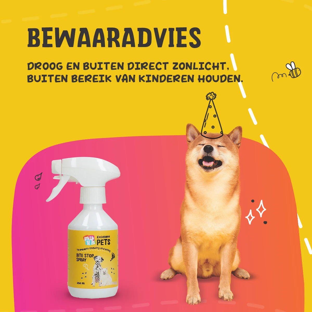 Spray anti mordillement pour chiens et chats à la substance amère, 250 ml – Excellent Pets Bite Stop Spray – Image 6