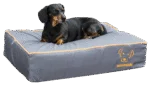 Couchage pour chien avec surface imprégnée et dessous antidérapant, gris S 65 x 50 cm – Bodyguard Royal Bed