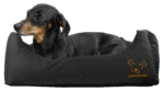 Couchage pour chien avec dessus imprégné et dessous antidérapant, noir, S 65 x 55 cm – Bodyguard Sofa Bed
