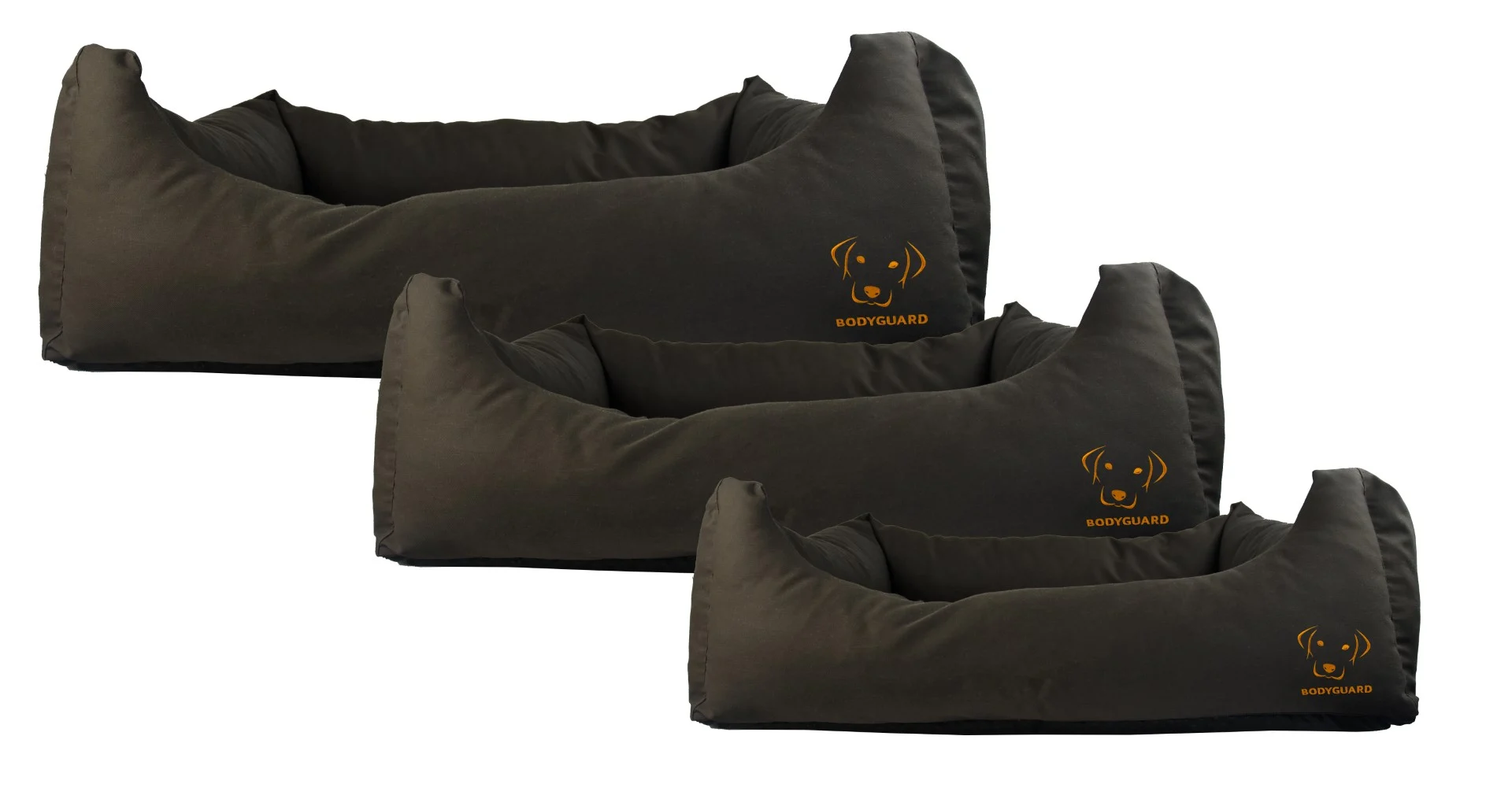 Couchage pour chien avec dessus imprégné et dessous antidérapant, noir, S 65 x 55 cm – Bodyguard Sofa Bed – Image 3