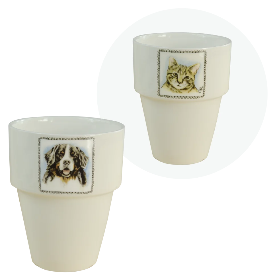 BOER134786.png Gobelet à lait avec chien et chat – Boerenwinkel – Image 1