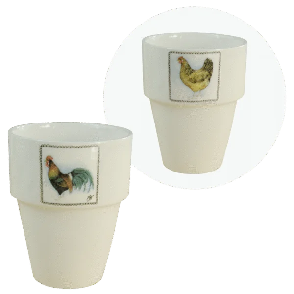 Gobelet à lait avec coq et poule – Boerenwinkel