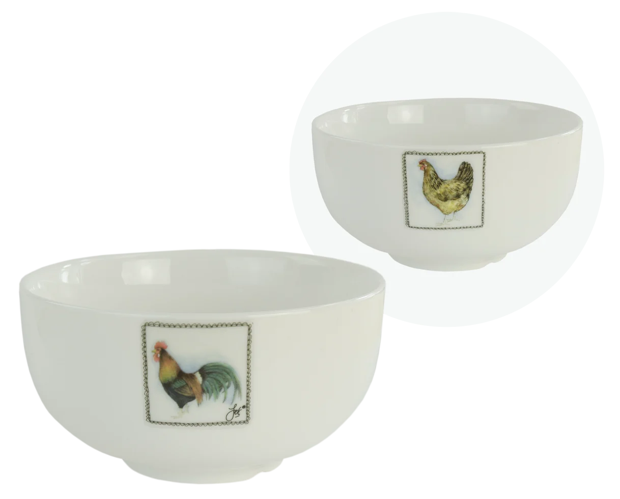 Bol avec coq et poule – Boerenwinkel – Image 1