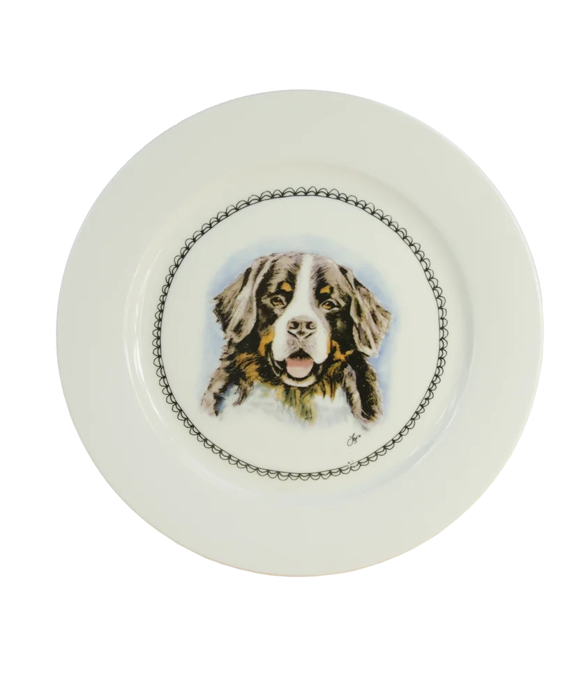BOER134796.png Assiette à petit-déjeuner avec chien, Ø 21 cm – Boerenwinkel – Image 1