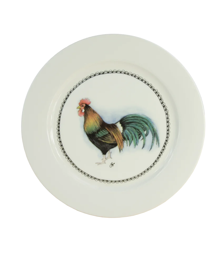 Assiette à petit-déjeuner avec coq, Ø 21 cm – Boerenwinkel – Image 1