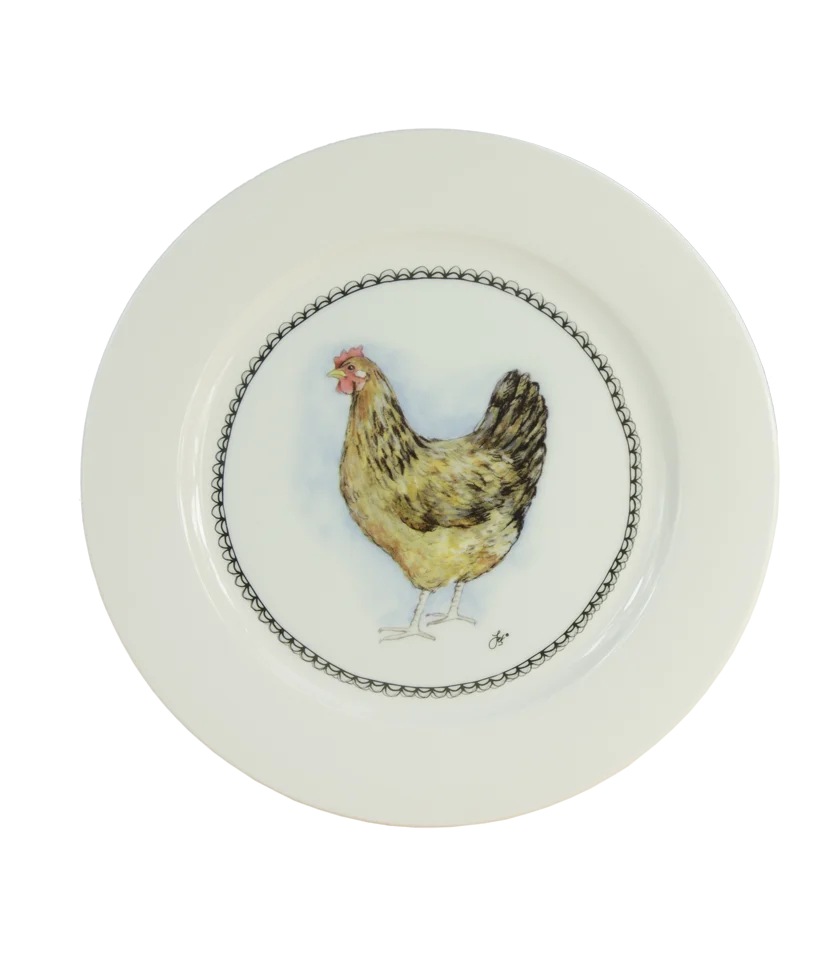 Assiette à petit-déjeuner avec poule, Ø 21 cm – Boerenwinkel – Image 1