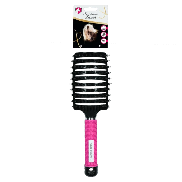Brosse démêlante pour crinière, 24,5 cm, rose – Excellent Horse Supreme Brush