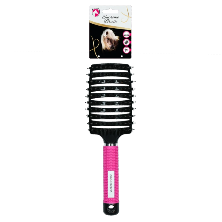Brosse démêlante pour crinière, 24,5 cm, rose – Excellent Horse Supreme Brush