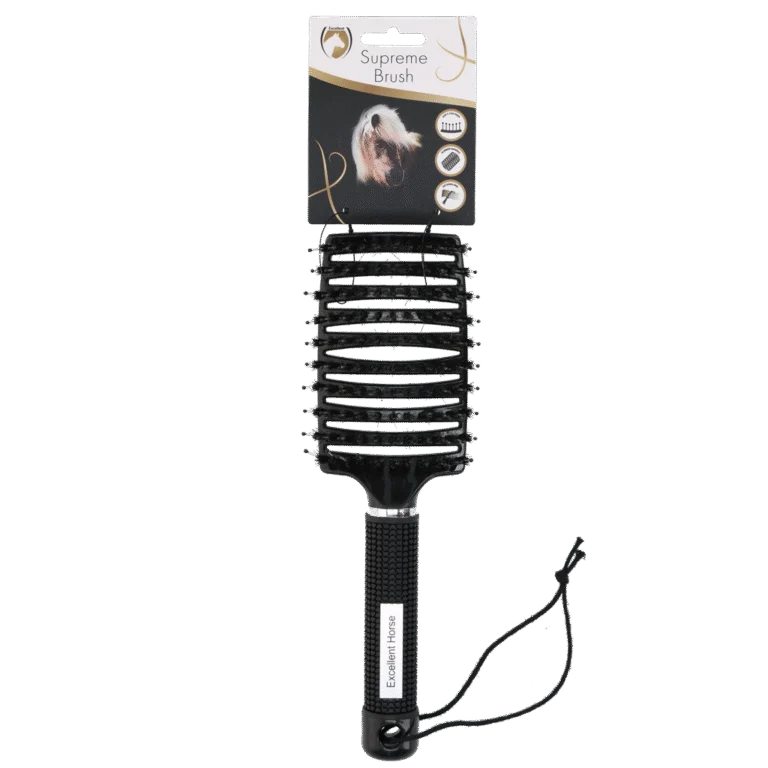 Brosse à crinière pour démêler, 24,5 cm, noire – Excellent Horse Supreme Brush