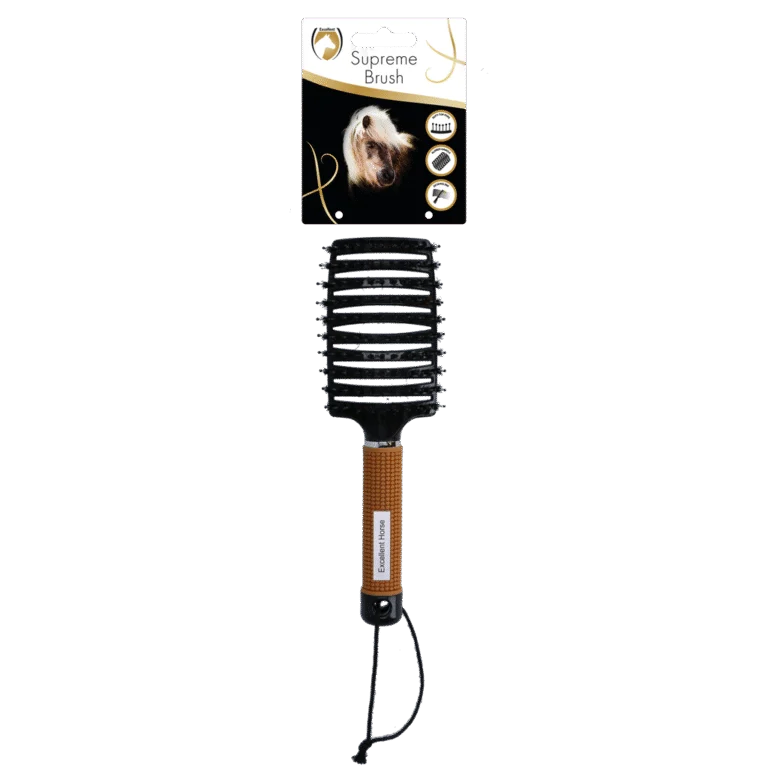 Brosse démêlante pour crinière, 24,5 cm, dorée – Excellent Horse Supreme Brush