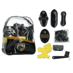 Kit de pansage pour jeunes cavaliers avec sac à dos, 200 élastiques – Excellent Horse Grooming Set Junior